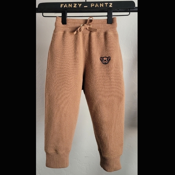 Burberry Cashmere Jogger Pants Thomas Bear Kid's Bottom - Picture 2 of 15